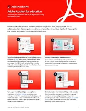 Adobe Acrobat for Education: Solution Overview