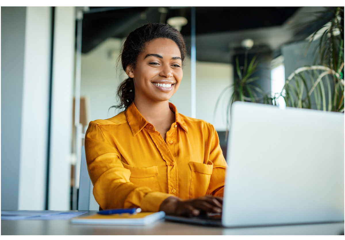 Woman Working on Laptop